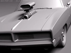Dodge Charger 1969 Custom 3D Model