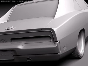 Dodge Charger 1969 Custom 3D Model