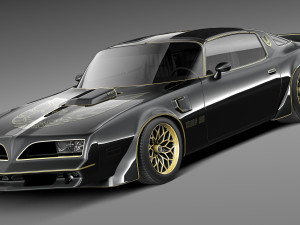 Pontiac Firebird Transam Bandit 77 Custom 3D Model