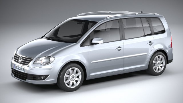 Volkswagen Touran 2007-2011 3D-Modell .c4d .max .obj .3ds .fbx .stl .blend