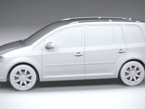 Volkswagen Touran 2007-2011 3D-Modell
