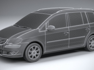 Volkswagen Touran 2007-2011 3D-Modell