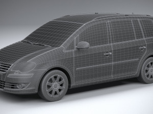 Volkswagen Touran 2007-2011 3D-Modell