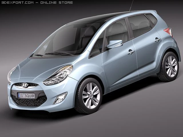 Hyundai ix20 2011 3D Model .c4d .max .obj .3ds .fbx .stl .blend