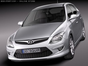 Hyundai i30 Blue 2011 Modelo 3D