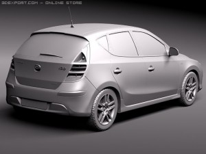 Hyundai i30 Blue 2011 Modelo 3D