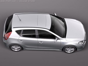 Hyundai i30 Blue 2011 Modelo 3D