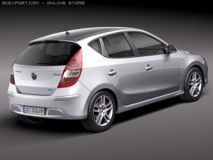 Hyundai i30 Blue 2011 Modelo 3D