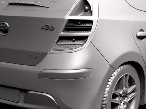 Hyundai i30 Blue 2011 Modelo 3D