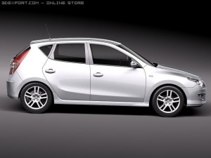 Hyundai i30 Blue 2011 Modelo 3D