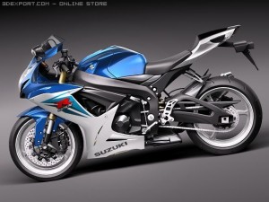 Suzuki GSXR 600 2011 3D Model