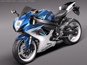 Suzuki GSXR 600 2011 3D Model