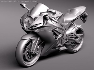 Suzuki GSXR 600 2011 3Dモデル in バイク 3DExport
