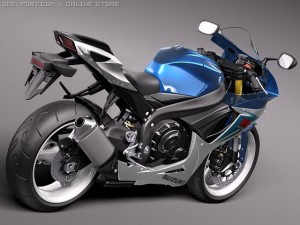 Suzuki GSXR 600 2011 Modelo 3D