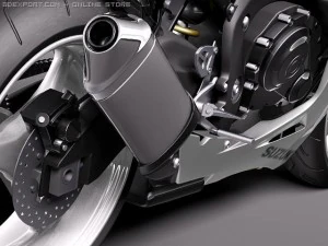 Suzuki GSXR 600 2011 3D Model