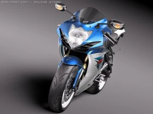 Suzuki GSXR 600 2011 3D Model