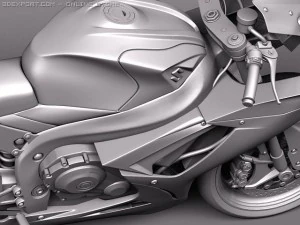 Suzuki GSXR 600 2011 3D Model