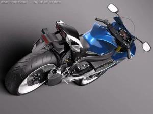 Suzuki GSXR 600 2011 3D Model
