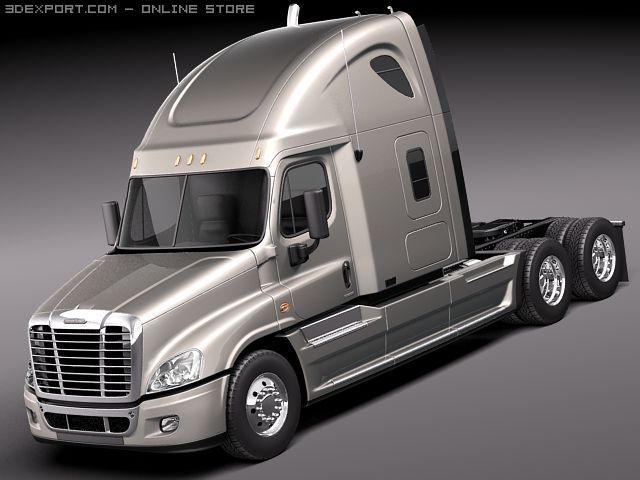 Freightliner Cascadia 2011 Model 3D .c4d .max .obj .3ds .fbx .stl .blend 
