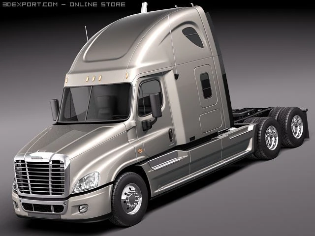 Freightliner Cascadia 2011 3D Model .c4d .max .obj .3ds .fbx .stl .blend 