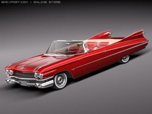 Cadillac Eldorado 62 Series 1959 Convertible Midpo 3D-Modell