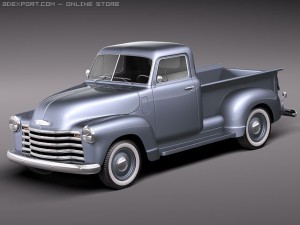 Chevrolet Pickup 1950 Classic Pickup 3D Model