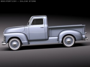 Chevrolet Pickup 1950 Classic Pickup 3D Model