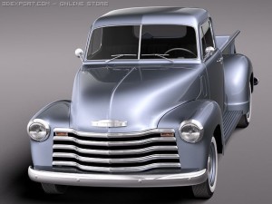 Chevrolet Pickup 1950 Classic Pickup 3D Model