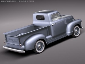 Chevrolet Pickup 1950 Classic Pickup 3D Model
