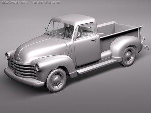Chevrolet Pickup 1950 Classic Pickup 3D Model