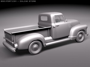 Chevrolet Pickup 1950 Classic Pickup 3D Model
