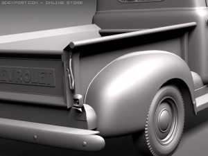 Chevrolet Pickup 1950 Classic Pickup 3D Model