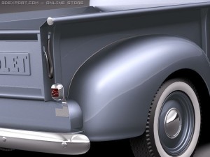 Chevrolet Pickup 1950 Classic Pickup 3D Model
