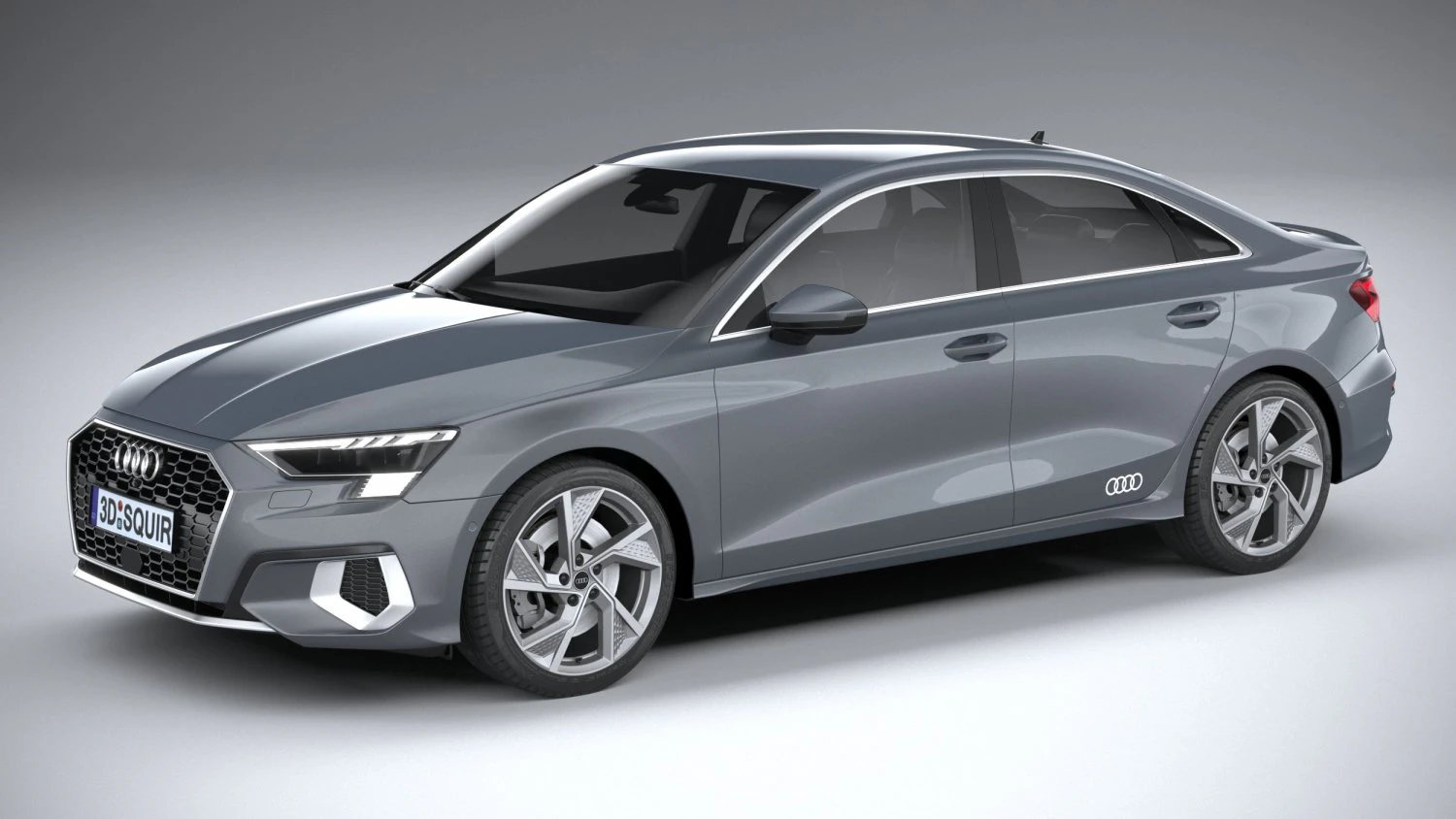 Audi A3 Sedan 2021 3D Model .c4d .max .obj .3ds .fbx .stl .blend 
