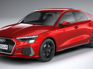 Audi A3 Sedan S-line 2021 Model 3D