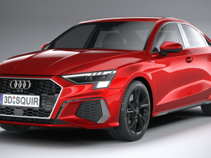 Audi A3 Sedan S-line 2021 Model 3D