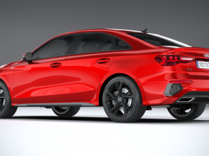 Audi A3 Sedan S-line 2021 Model 3D