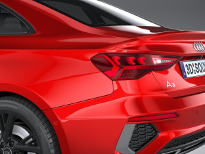 Audi A3 Sedan S-line 2021 Model 3D