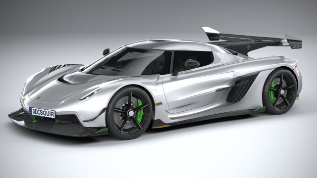Koenigsegg Jesko 2020 lowpoly 3D 모델 .c4d .max .obj .3ds .fbx .stl .blend