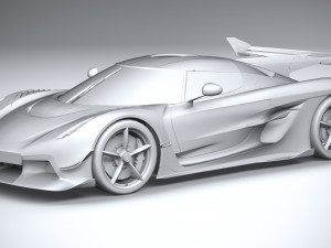 Koenigsegg Jesko 2020 lowpoly 3D 모델