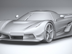 Koenigsegg Jesko 2020 lowpoly 3D 모델