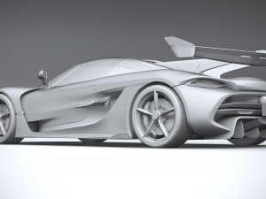 Koenigsegg Jesko 2020 lowpoly 3D 모델