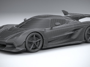 Koenigsegg Jesko 2020 lowpoly 3D 모델