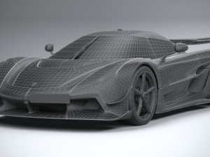 Koenigsegg Jesko 2020 lowpoly 3D 모델