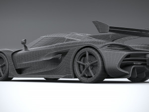 Koenigsegg Jesko 2020 lowpoly 3D 모델