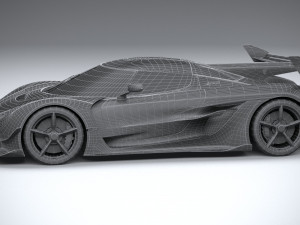 Koenigsegg Jesko 2020 lowpoly 3D 모델