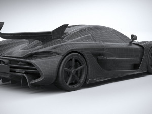 Koenigsegg Jesko 2020 lowpoly 3D 모델