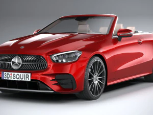 Mercedes-Benz E-class Cabriolet AMG Line 2021 3D Model