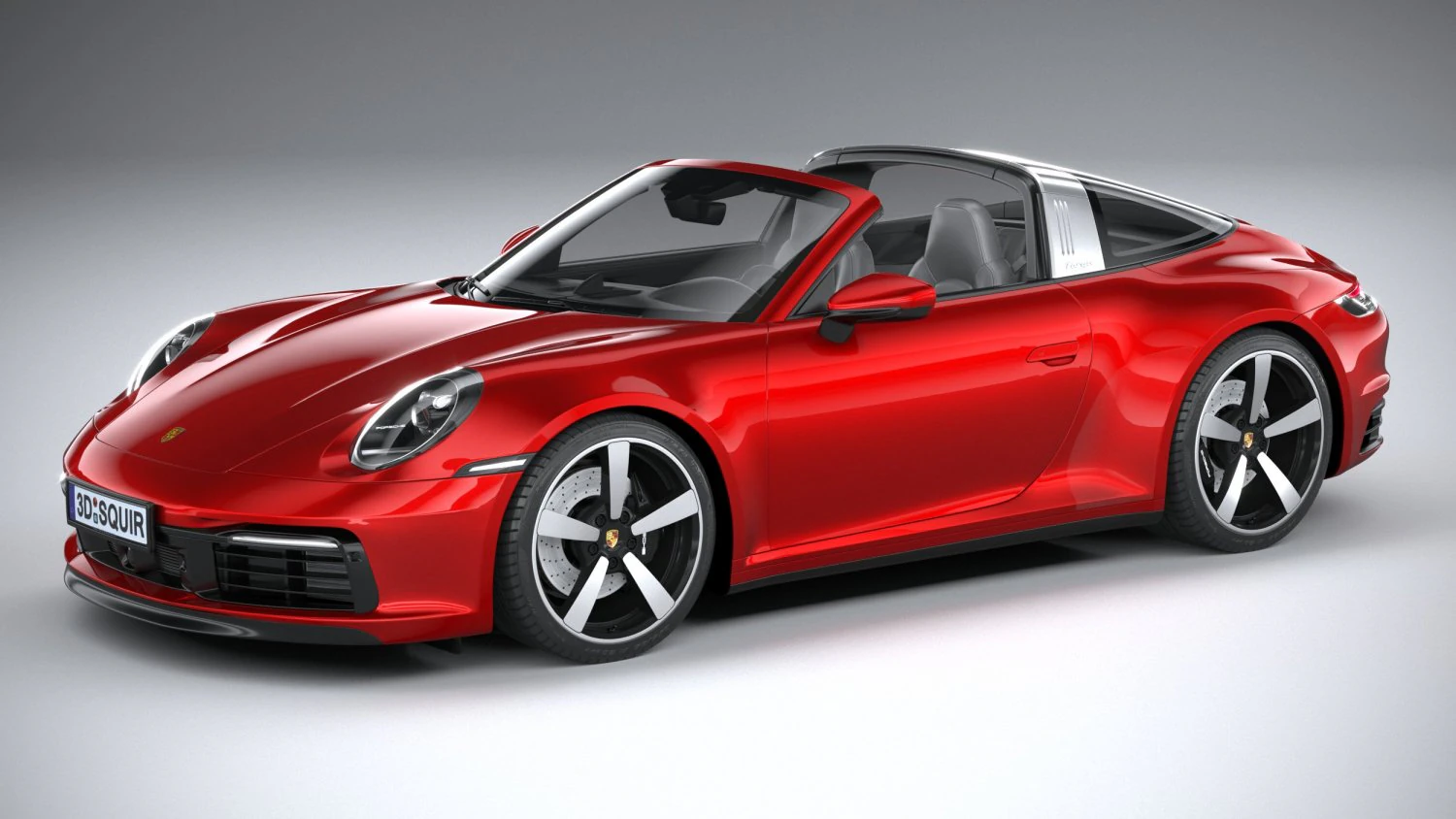 Porsche 911 Targa 2021 3D Model .c4d .max .obj .3ds .fbx .stl .blend