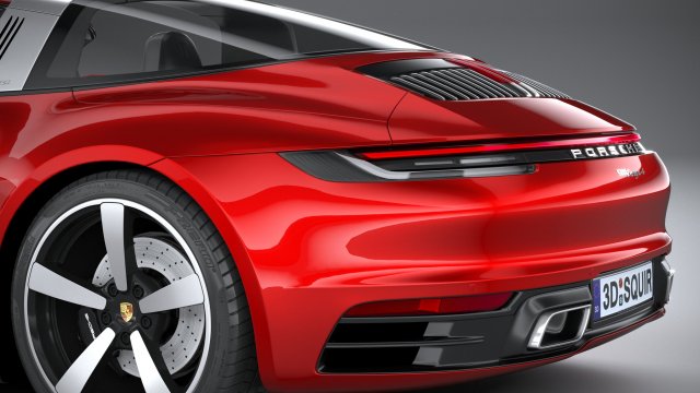 porsche 911 targa 2021 3D Model in Sport Cars 3DExport